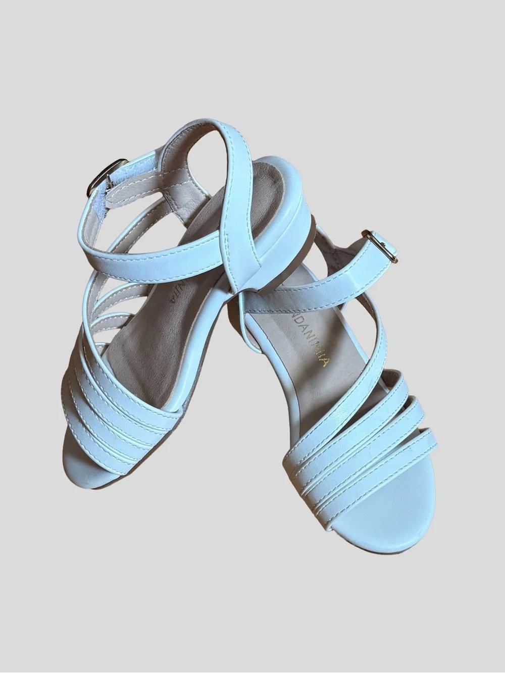 Pandaninjia toddler girl sandals low heel princess shoes